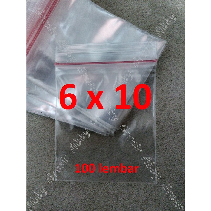 Plastik Klip 6x10 cm Seal Ziplock Bag Sealer PE Bening Pouch Obat Kantong makanan Benda Kecil 6 x 10