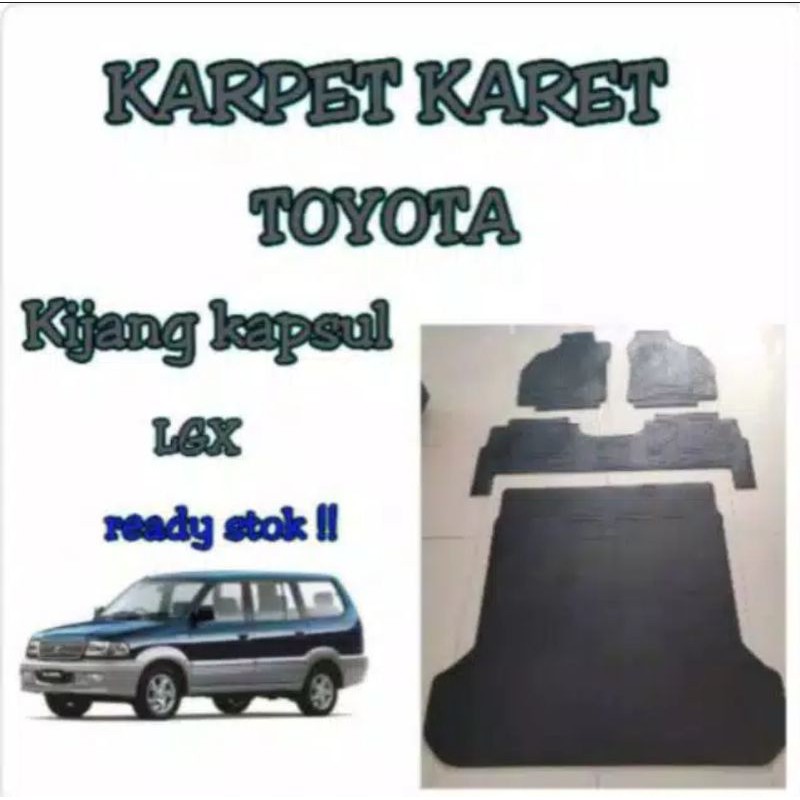 karpet karet alas lantai mobil kijang kapsul 1997 - 2004 full set
