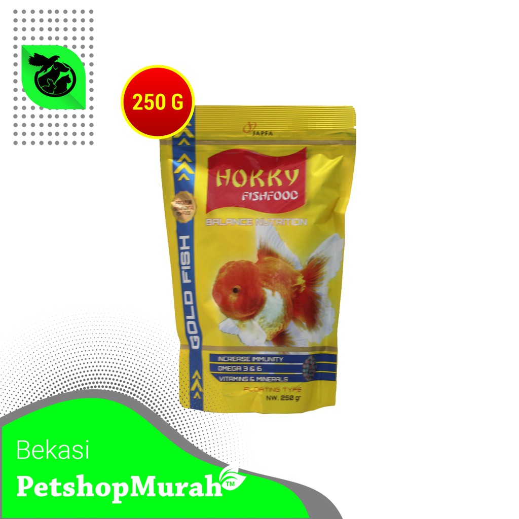 Hokky Fish Food Gold Balance Nutrision Makanan Ikan 250 Gram