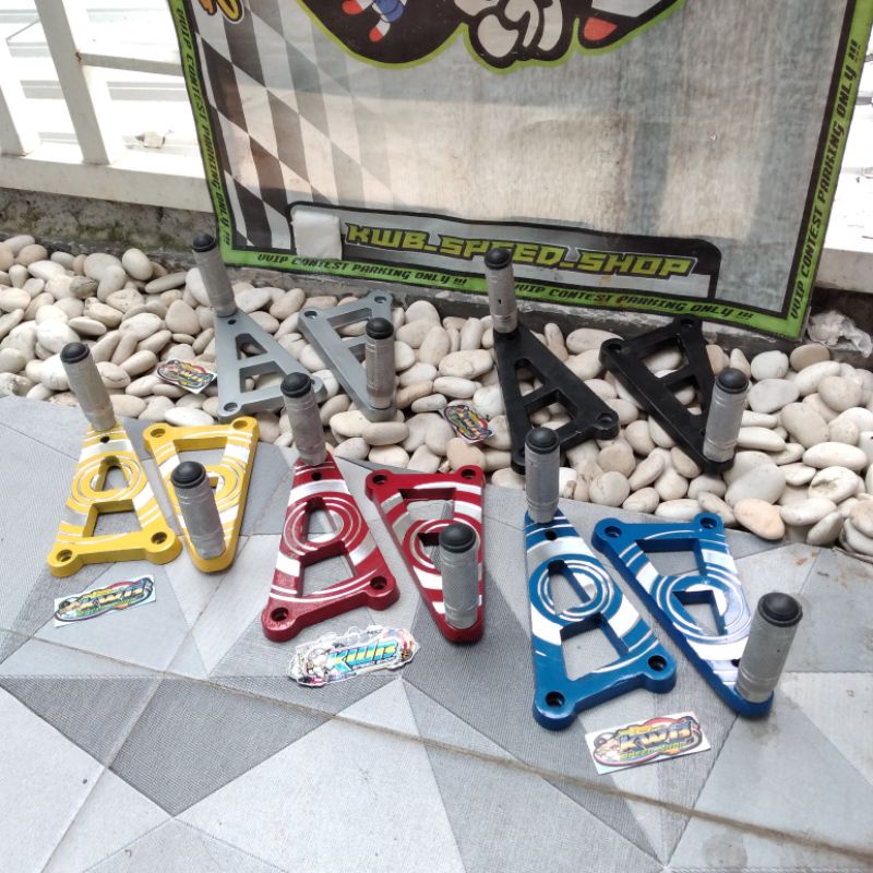 Underbone underbone footstep long milling matic drag race Mio Mio soul Mio j Mio sporty almunium FOOTSTEP UNDERBONE HEREX CB GL TIGER MIO LONG MILLING CUSTOM COAK ALMUNIUM BAHAN TEBAL 1 SET SEPASANG