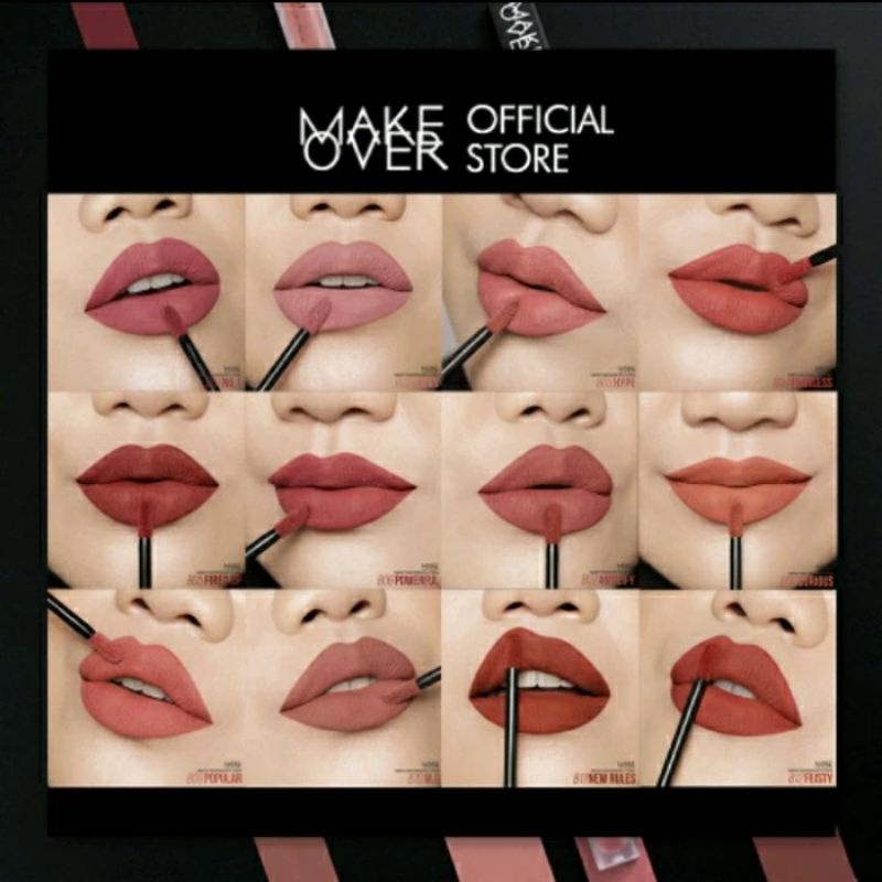 Make Over Powerstay Transferproof Matte Lip Cream B06 Powerful