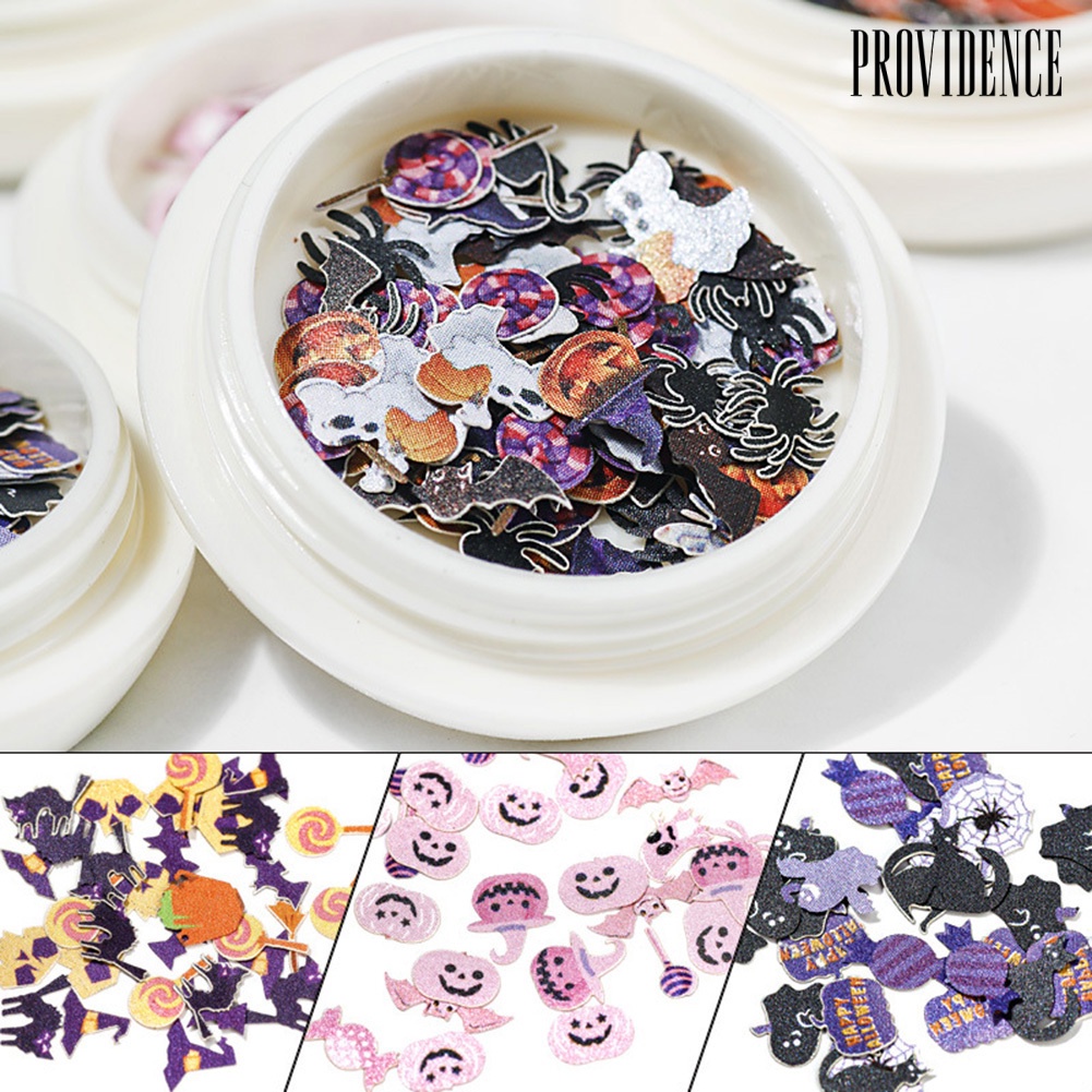 Providence Halloween Multicolor Pumpkin Ghost Spider Witch Nail Art Stickers Decals Decor