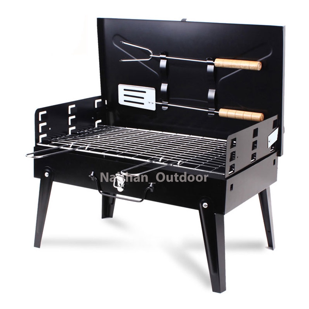 Alat Panggang Portable - Alat Panggang Arang BBQ Outdoor - Set alat Panggang Lipat