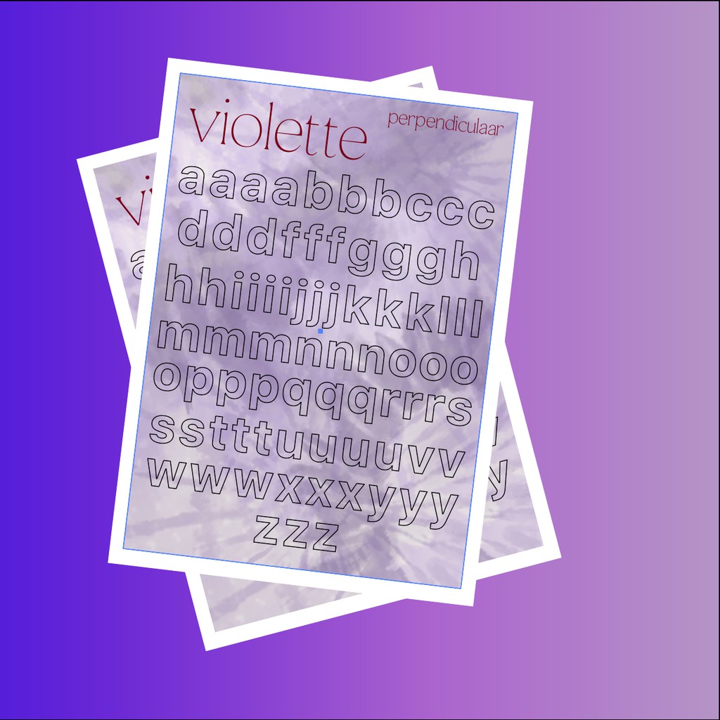

VIOLETTE LOWERCASE STICKER SET