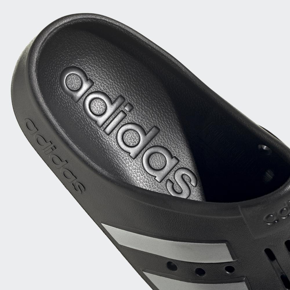 black adidas clogs