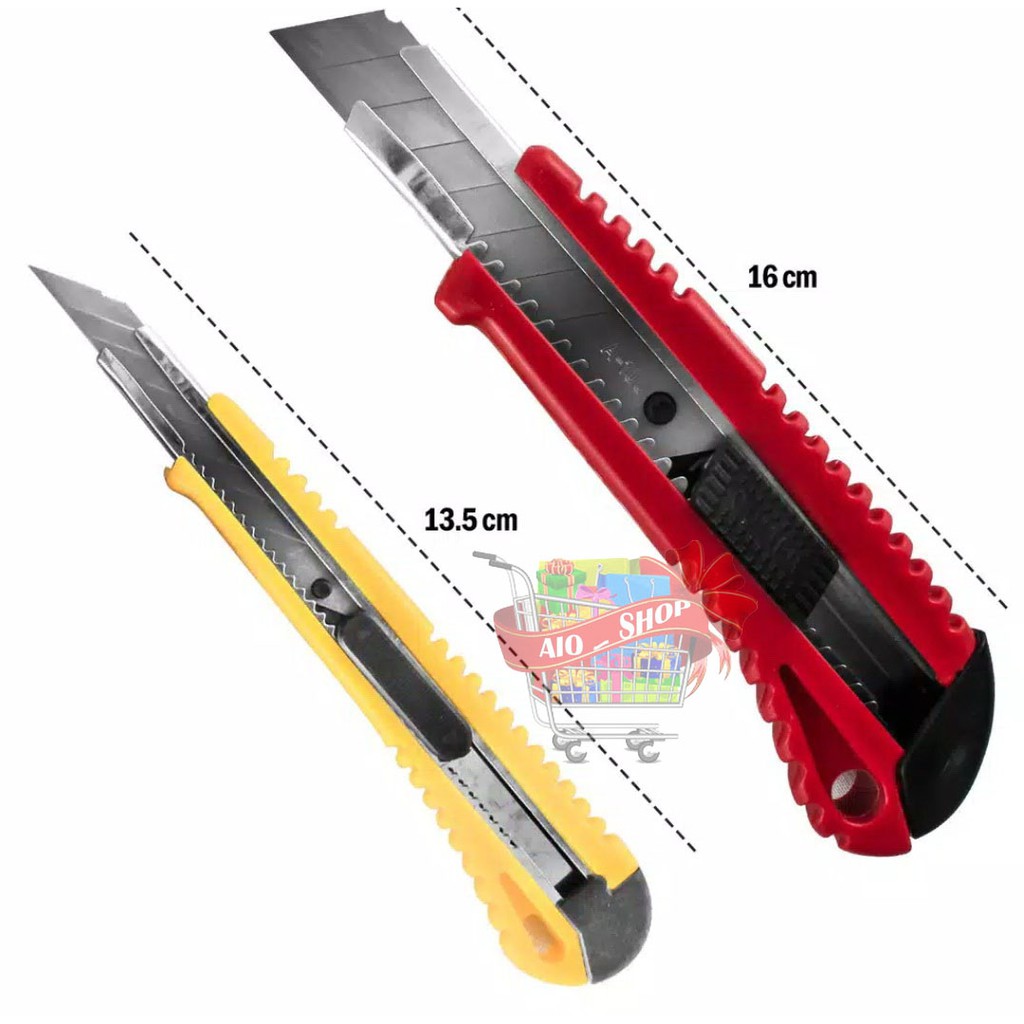 

AIO SHOP- Cutter Besar Kecil Pemotong Kertas Cutter Tajam Knife Pen Berkualitas Termurah 1 Set isi 2pcs