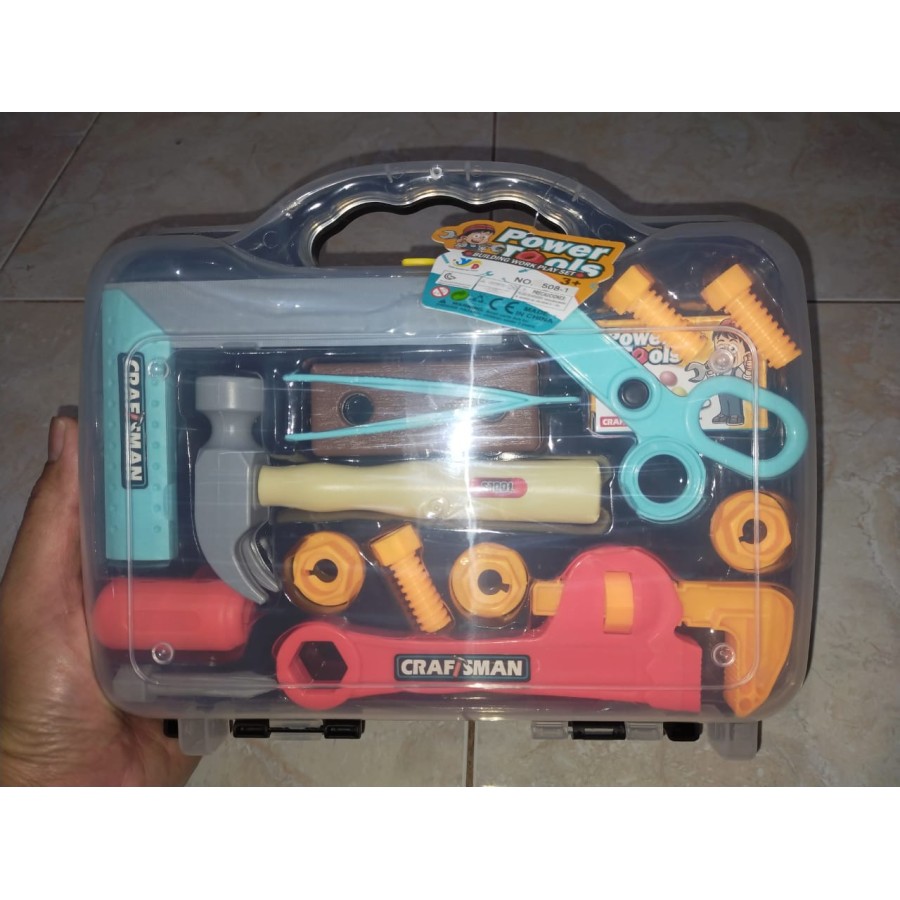 Mainan Edukasi Pertukangan Set koper / Power Tools