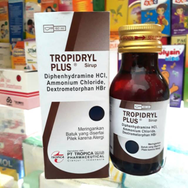 Tropidryl Plus Sirup 60ml Sirup Obat Batuk Alergi dan 