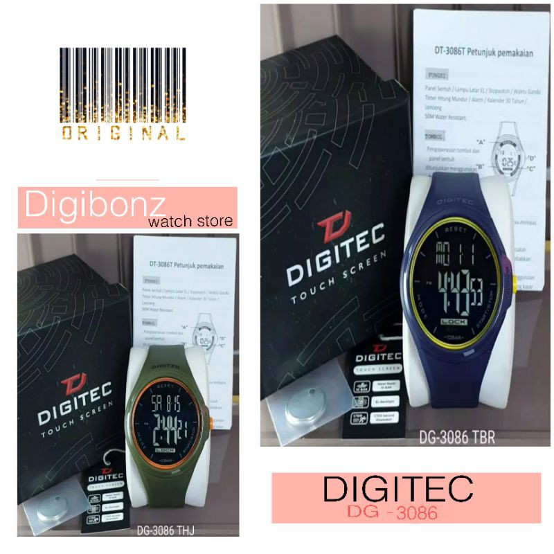 DIGITEC DG - 3086 / DG3086 TOUCH SCREEN WATCH JAM TANGAN ORIGINAL