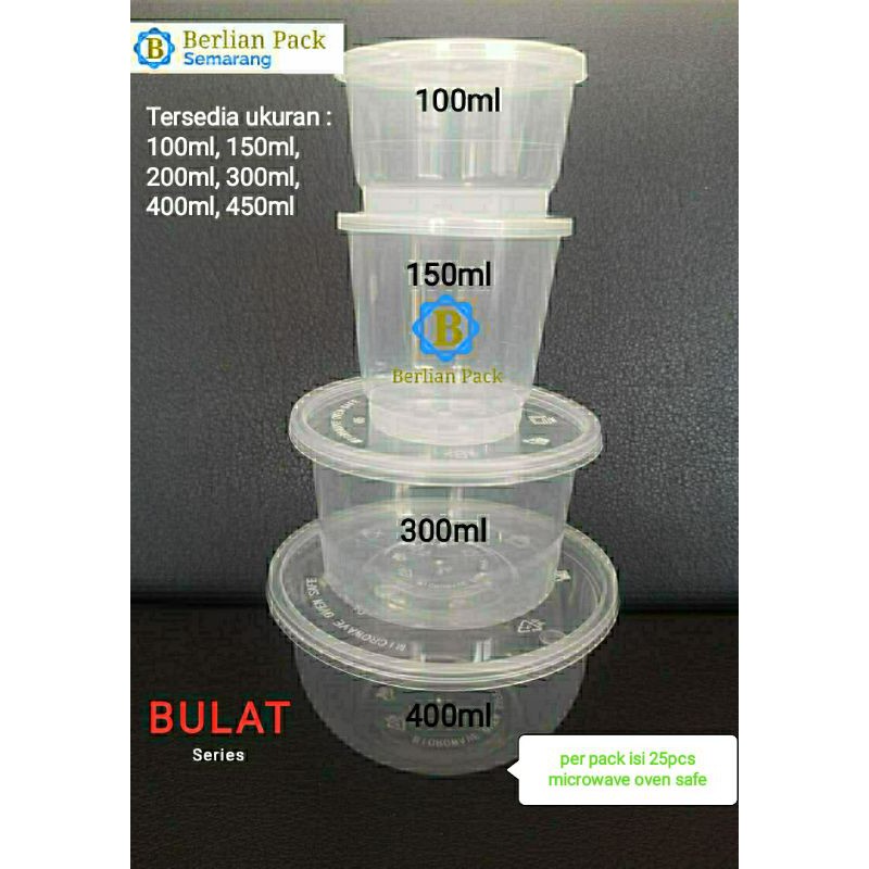 

Thinwall bulat kemasan 200ml 300ml 400ml 450ml tempat makan plastik oti