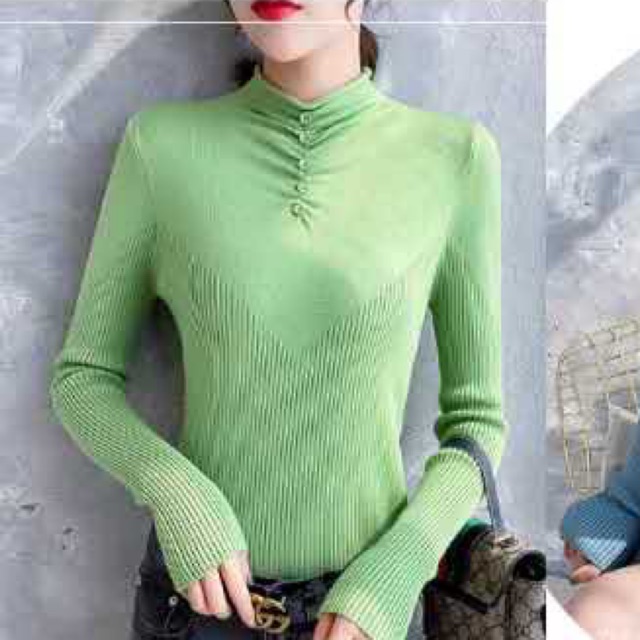 Atasan rajut import atasan lengan panjang