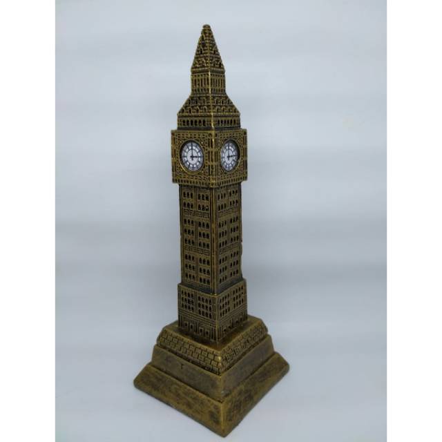 (BISA COD) MINIATUR TUGU MENARA JAM ELISABETH INGGRIS DARI FIBERGLASS - SOUVENIR DAN PAJANGAN CANTIK