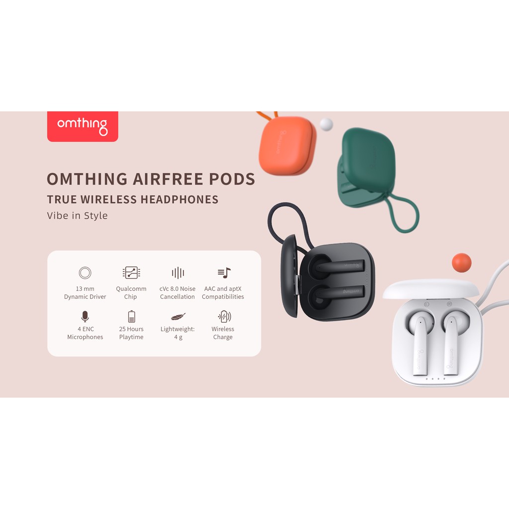 1MORE Omthing Airfree Pods TWS Earbuds Qualcomme QCC3020 13mm Dynamic Aptx AAC BT5 400mAh Earphones
