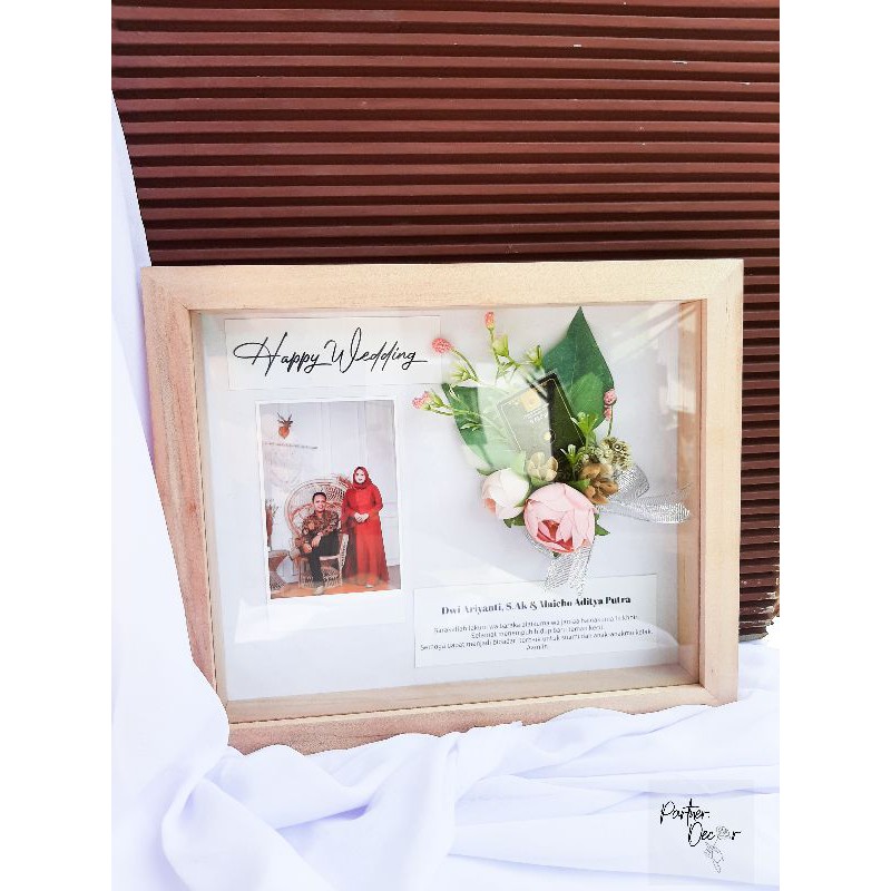 kado wedding frame 3d minigold