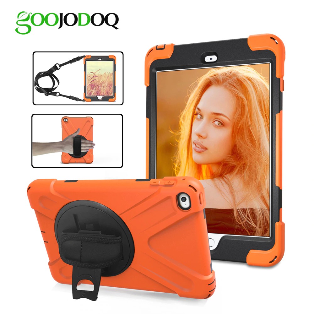 Gratis Ongkir Case for iPad Air 1 2 9.7 Kids Armor Shockproof Heavy Duty Silicone Hard Case + Hand