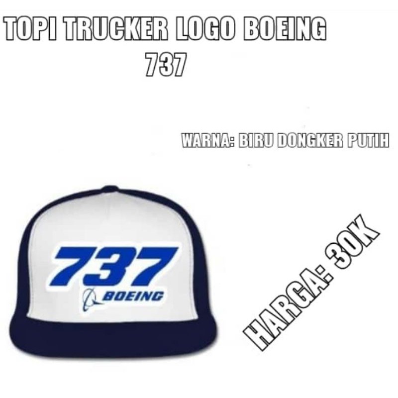 TOPI TRUCKER LOGO BOEING 737