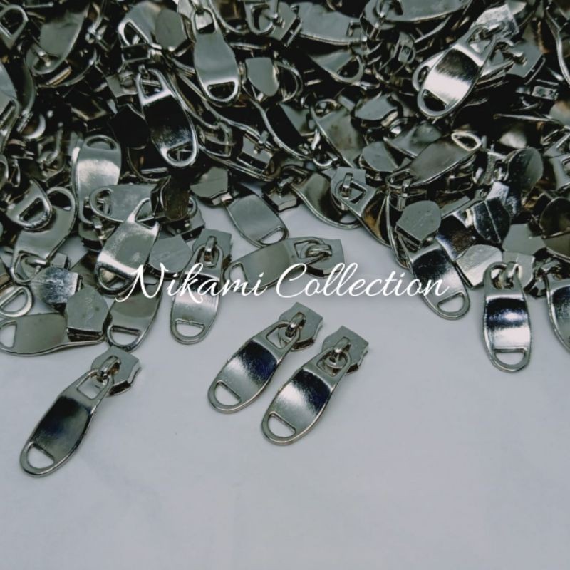 Kepala Ritsleting Resleting Coil Nylon No. 5 Isi 6 Pc