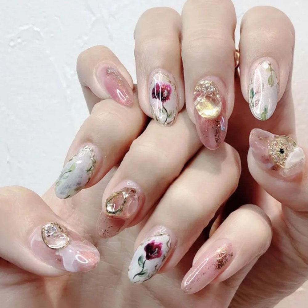 AUGUSTINA Agustina Aurora Batu Kristal 10pcs Gadis Manikur Alat Fashion Permata Tidak Teratur Perhiasan Mengkilap