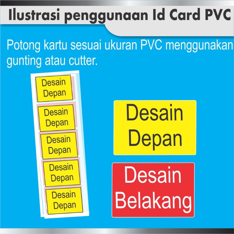 Bahan ID Card PVC 0,96mm Potongan Inkjet 10 Pcs Tinggal Print overlay printer biasaSOLUSI CETAK ID C