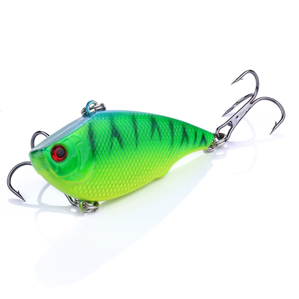 Hengjia 10 Pcs Umpan Pancing Hard Bait Vib Bentuk Ikan Imitasi Ukuran 6cm 10g