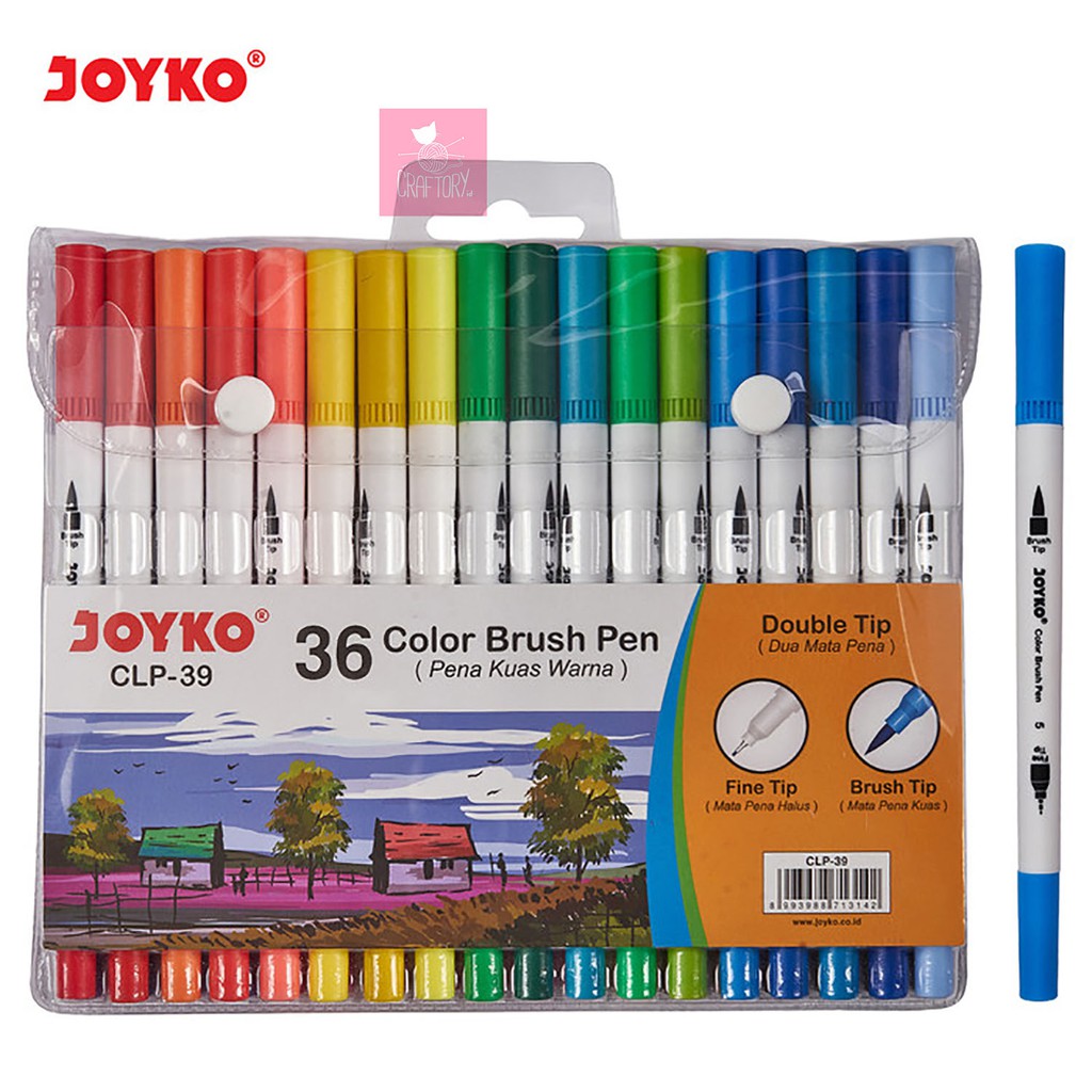 

Joyko Color Brush Pen Pena Kuas Dual Tip Spidol Set 36 Warna CLP-39