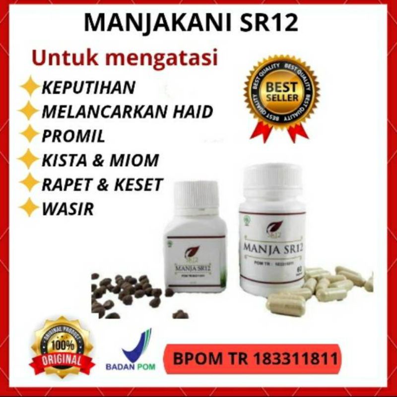 Manjakani SR12 Original 100% BPOM - Solusi Masalah Kewanitaan - Manjakani Pelancar Haid Herbal
