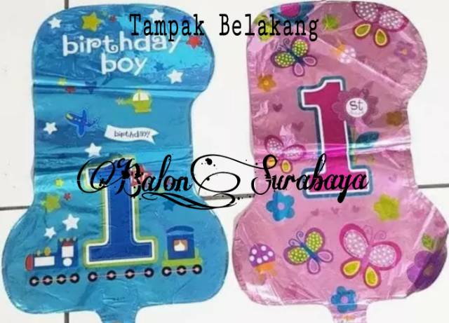 Balon Foil Angka Birthday 1 First