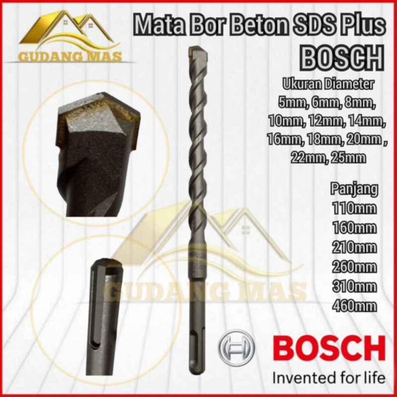 Bosch Mata Bor Beton SDS Plus 6mm - Mata Bor beton Bosch Colok / Tancap