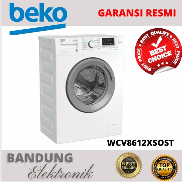MESIN CUCI BEKO WCV-8612XOST , WCV8612XOST mesin cuci front loading