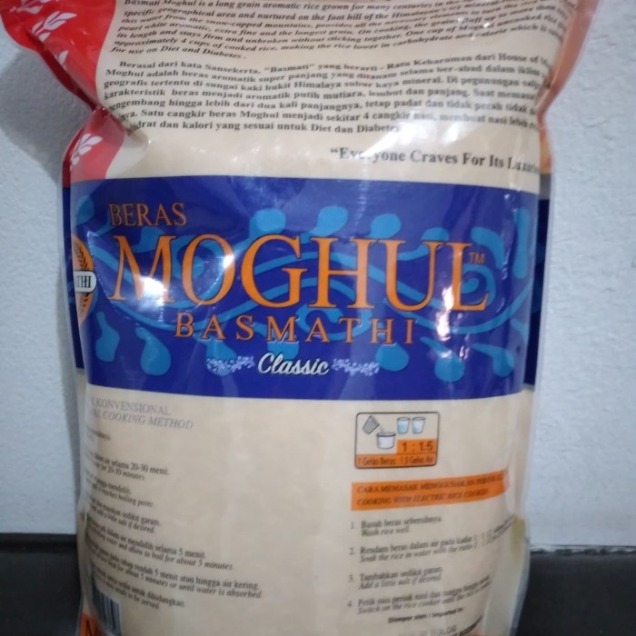 

540ffiepp Beras Organik Basmati / Basmathi Moghul / Mogul 2 Kg 244Q40112