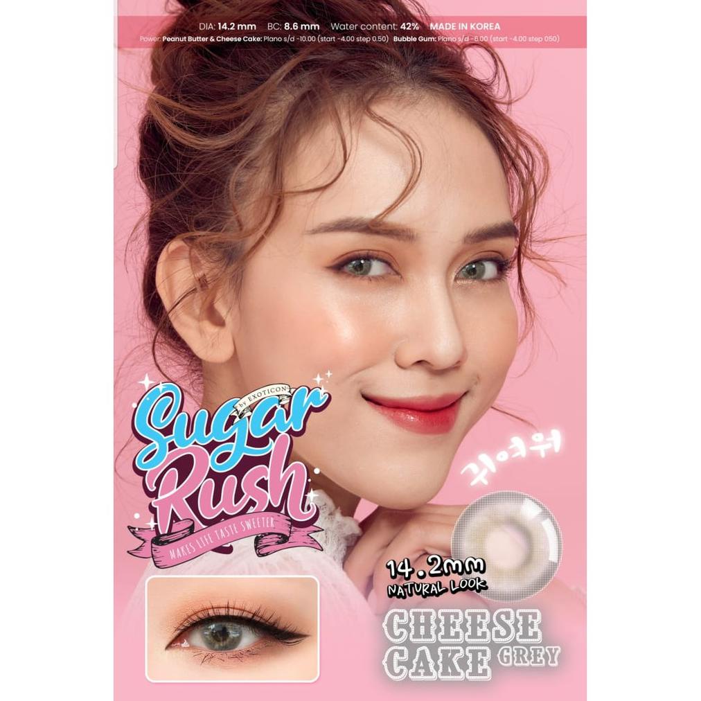 Softlens Sugar Rush Grey Minus -0.50 S/D -10.00 / Cheese Cake Grey