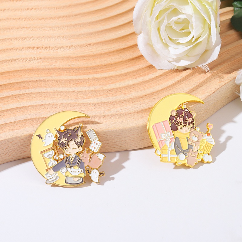 Bros Pin Enamel Bentuk Kartun 7 Little Boys Untuk Hadiah Teman