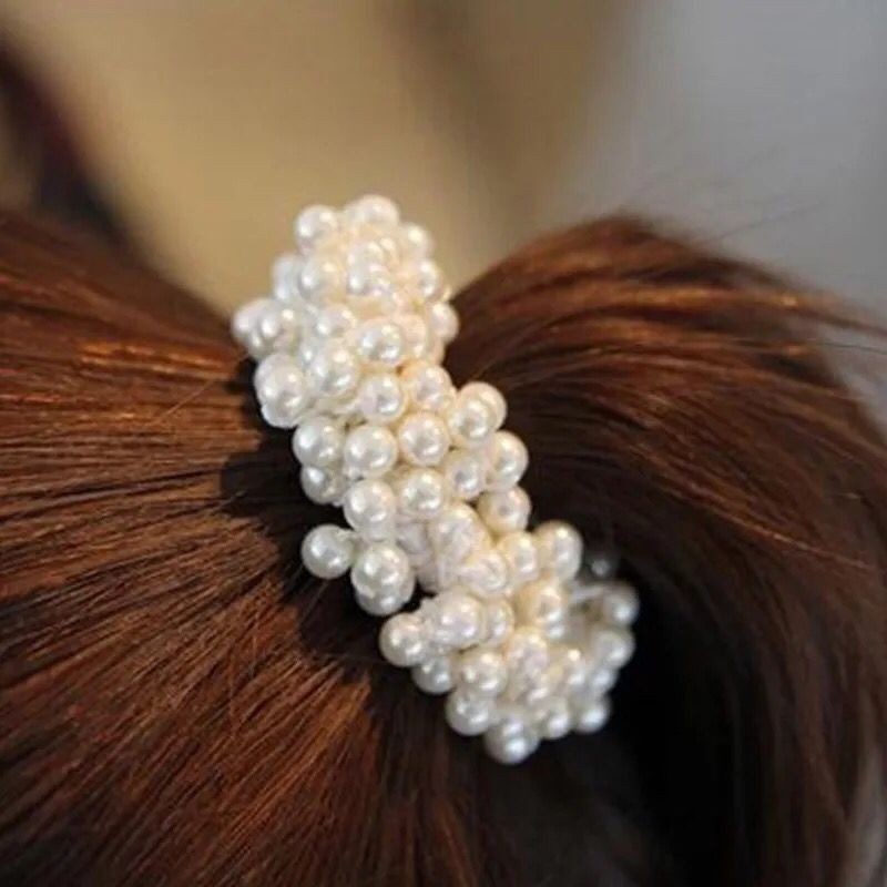 MURMURE.ID | IKAT RAMBUT MUTIARA ANGGUR ALA KOREA MURAH IMPORT PEARL HAIRTIE HA082-6