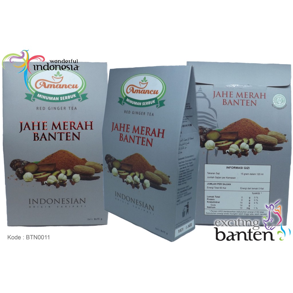 

Teh Jahe Merah Banten, Red Ginger Tea minuman khas Banten 8x15g