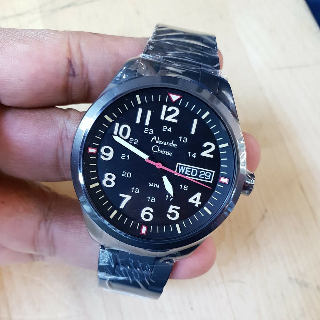 AC alexandre Christie AC 6539 pria original stainless steel hitam