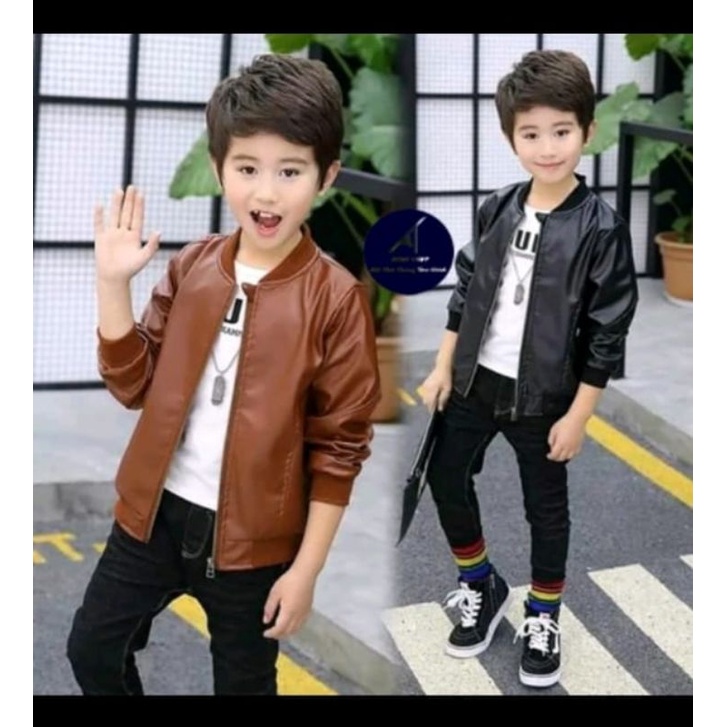 JAKET KULIT ANAK SINTETIS MODEL RAMONES TERBARU KUALITAS PREMIUM