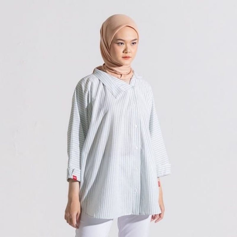 DAUKY HIJAB ATASAN TUNIK STRIPE BATWING