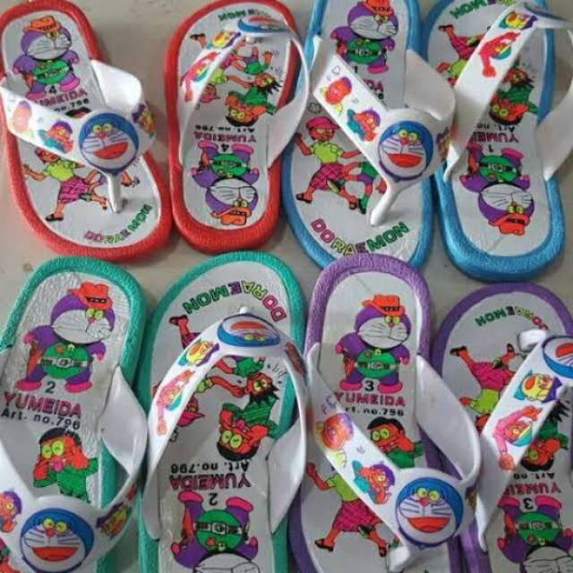 Sandal yumeida doraemon - sandal jepit anak