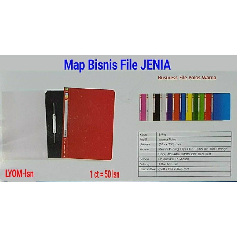 

6PCS Map Bisnis File Jenia