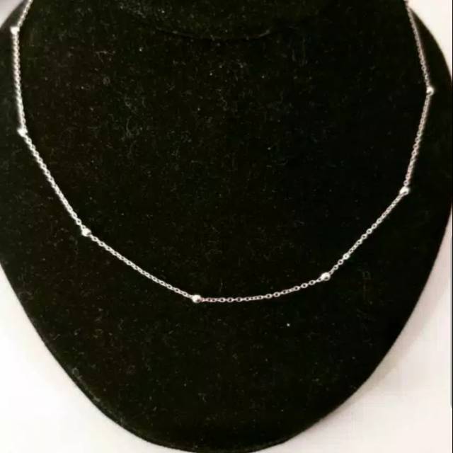 Kalung Jedar Merica Whitegold Koleksi Josean Elegant Emas Asli