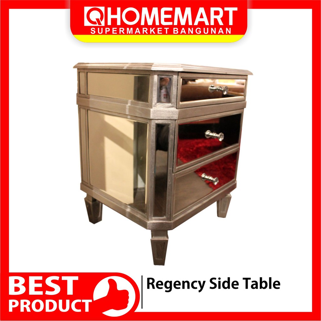 Meja Rak Regency Side Table Mirror Klasik Unik Shopee Indonesia
