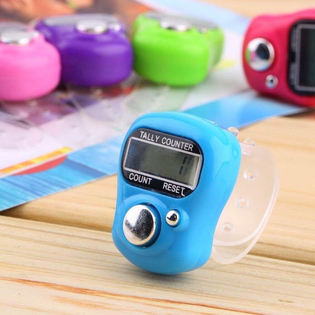 Alat jam hitung tasbih digital elektronik lucu finger counter jam hias murah