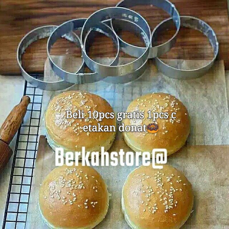 

Ring Roti Bulat/Ring oval/cutter roti/Ringburger per pcs Termurah