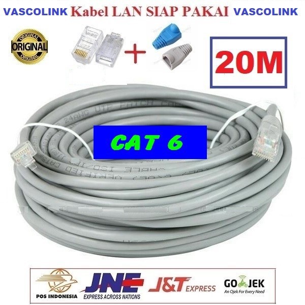 Kabel LAN Vascolink 20 M UTP RJ45 Cat6 ORIGINAL Vascolink 20 Meter