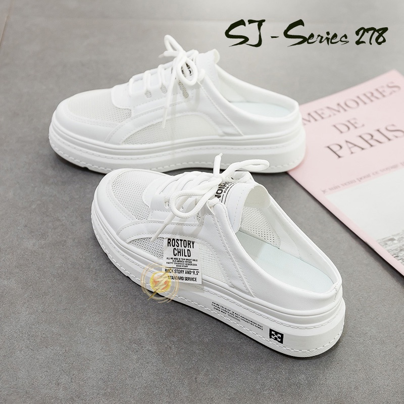 [NOOS] Sepatu Sneakers Wanita / Slip On Sneakers Wanita Tali Trendy Casual Hangout Cantik Cute - 278