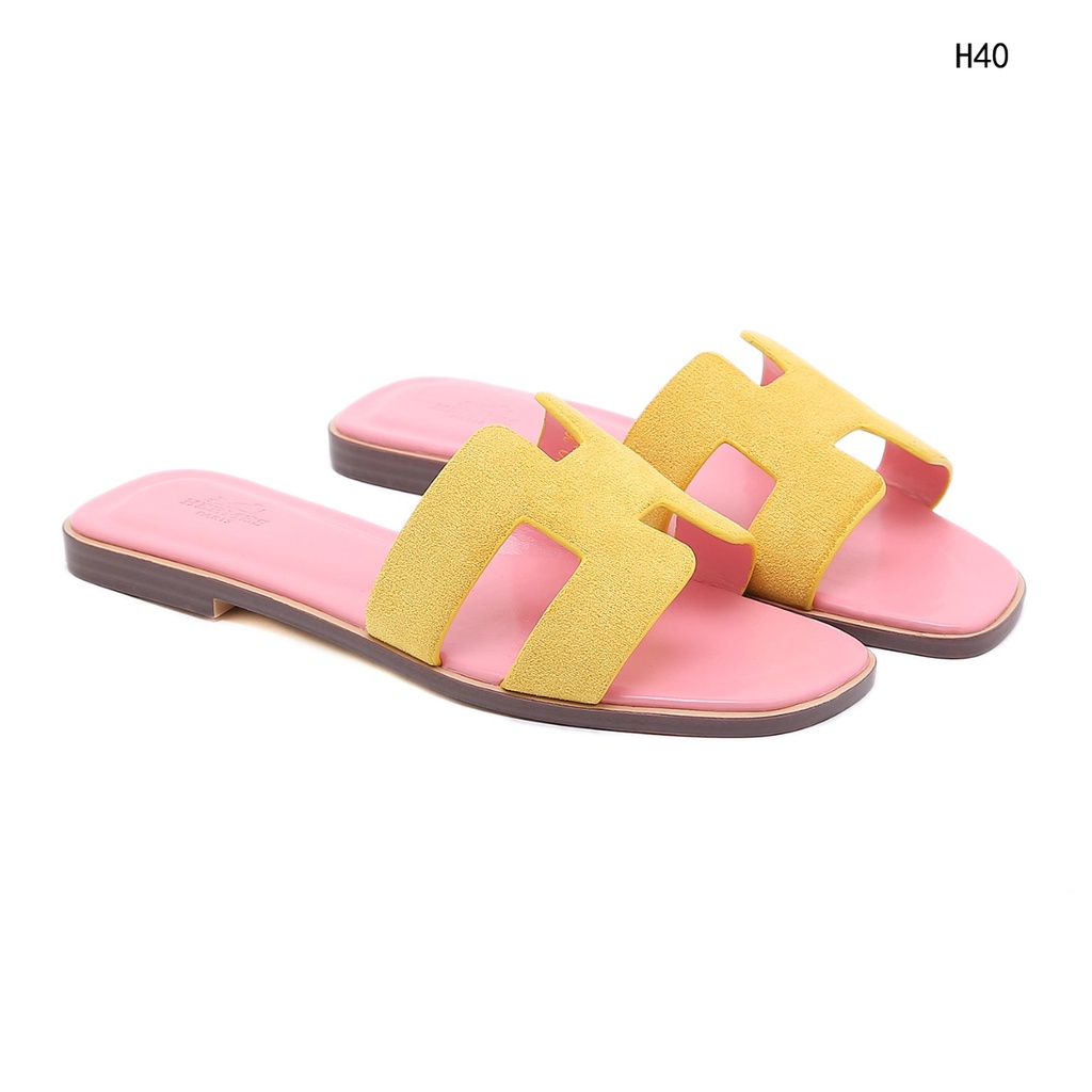 H Suede Goatskin Oran Sandals #H40