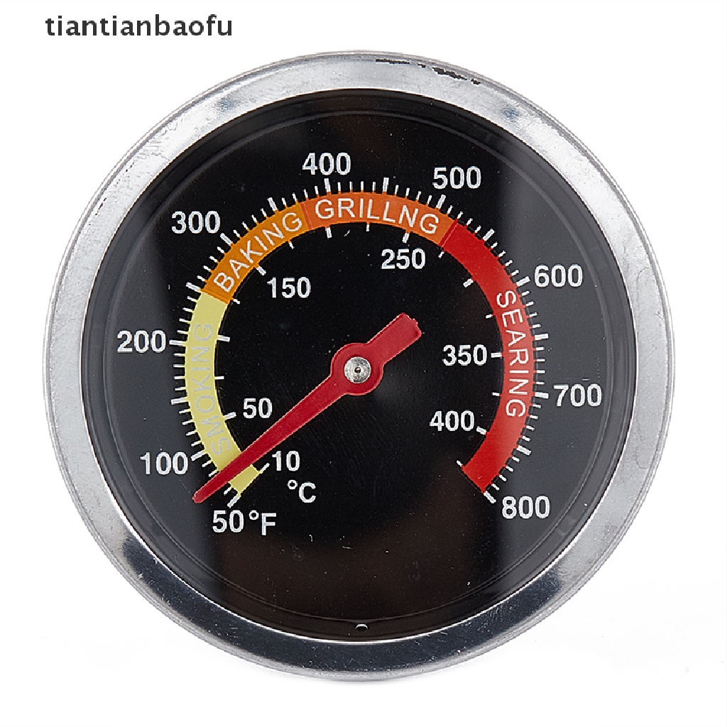 [tiantianbaofu] Stainless Steel Barbecue BBQ Smoker Grill Thermometer Temperature Gauge 10-400℃ Boutique