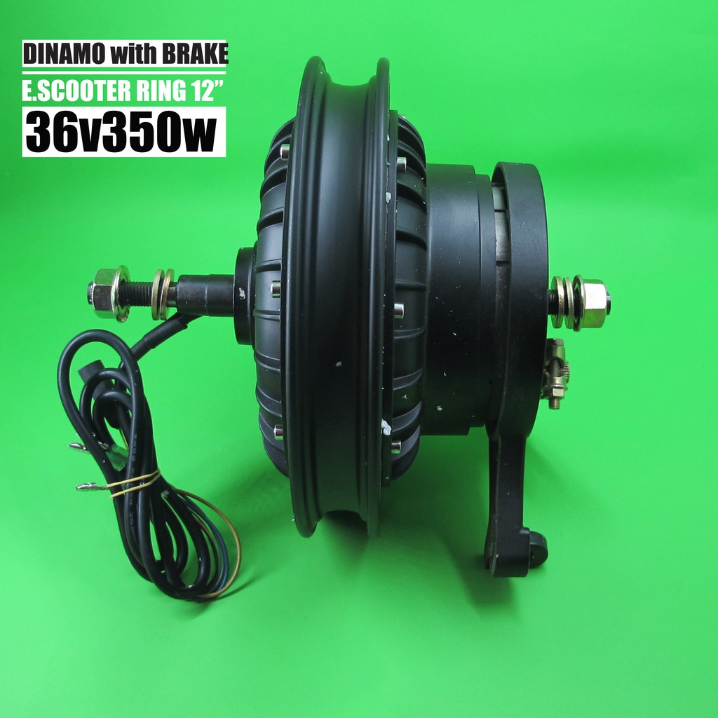 Dinamo/Motor skuter listrik 36v350w ring 12&quot; with drum brake