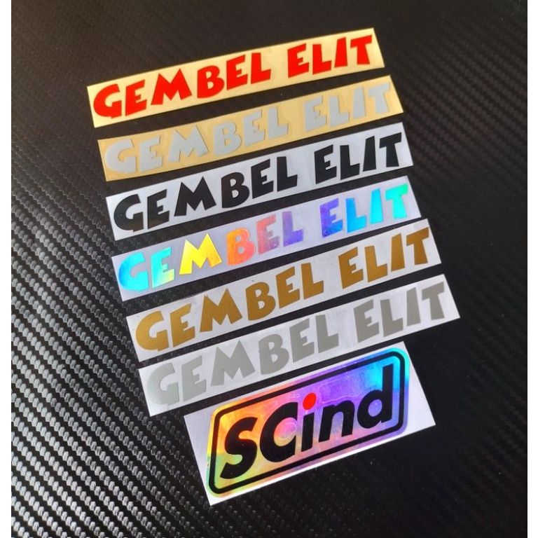 STIKER CUTTING TULISAN GEMBEL ELIT