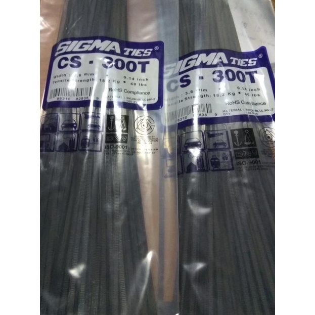 

❄ kabel Ties Sigma 300 x 3.6 mm (warna hitam dan putih) - Putih ✵